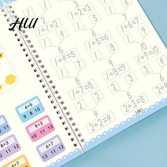 Workbook Set for Building Basic Skills in Children Grooved Copybook Kids Math Drawing Practice Book Handwriting Kids' And Painting Kit Number