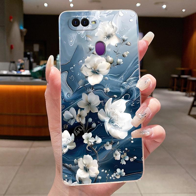 Case For OPPO A5S A12 AX5S A7 2018 AX7 A7N A12S A11K Luxury Fashion Butterfly Flowers New Design Clear Soft Silicone Phone Case
