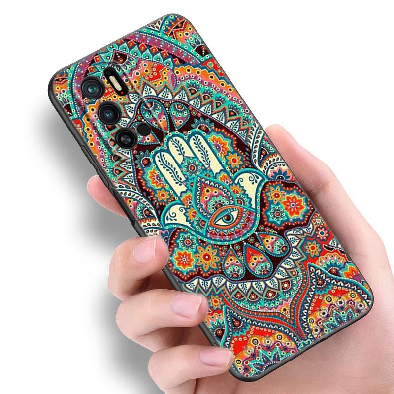 Чехол для телефона Mandala Chakra Yoga для Xiaomi Redmi Note 7 8 9 10 Lite 11 11E 11T 12 Pro 11S 4G 10T 5G 8T 9S 10S, черный чехол из ТПУ