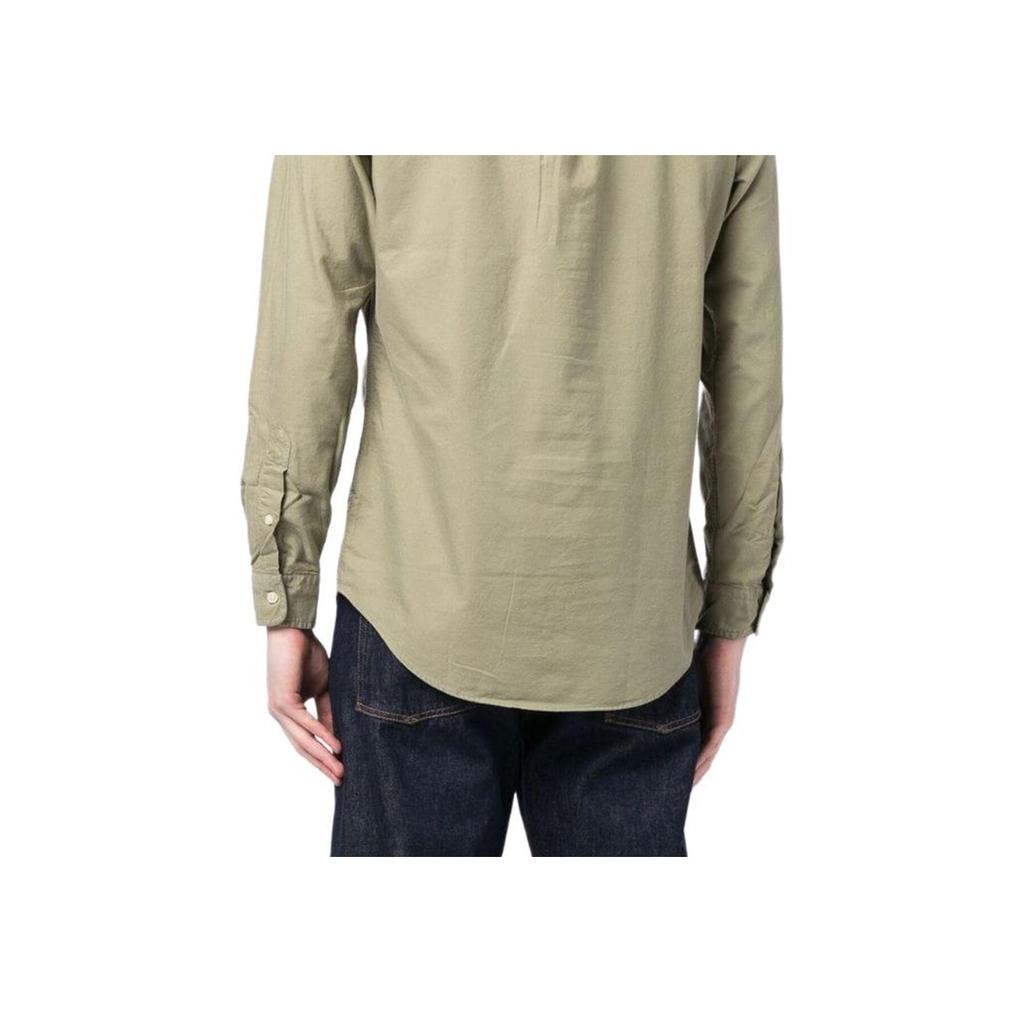 Polo Ralph Lauren Ss23 Логотип Вышитый Длинный Рукав Рубашки Мужские Рубашки Светло-Коричневый 710805564-034