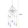 Crystal Sun Catcher Windchimes Metal Rainbow Prism Window Crystal Light Catcher Hanging Glass Prisms Garden Decoration Outdoor