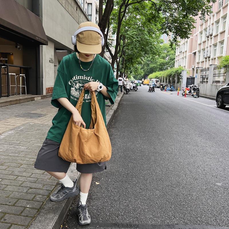 Designer Women Canvas Totes Handbags Large Capacity Women's Messenger Crossbody Bag Solid Color Shoulder Bags for Girls