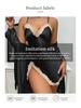 European & American Sexy Sling Nightdress and Robe Set for Women