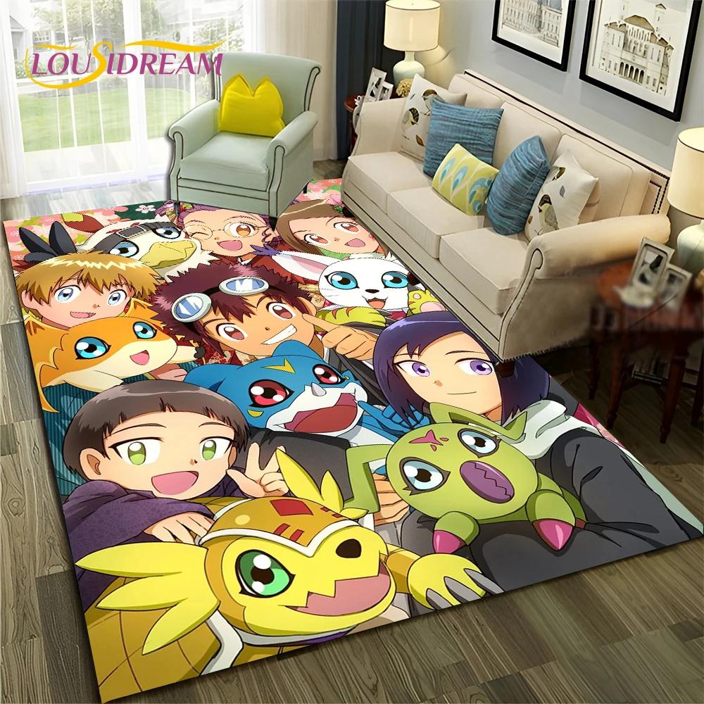 3D ковер с рисунком Digimon Adventure Monster для дома, гостиной, спальни, дивана, коврика, декор, детский коврик, нескользящий напольный коврик