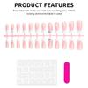 Gentle French Pink Artificial Nails Finger Ultra-flexible Long Lasting Fake Nails for Hot Girl Dress Matching