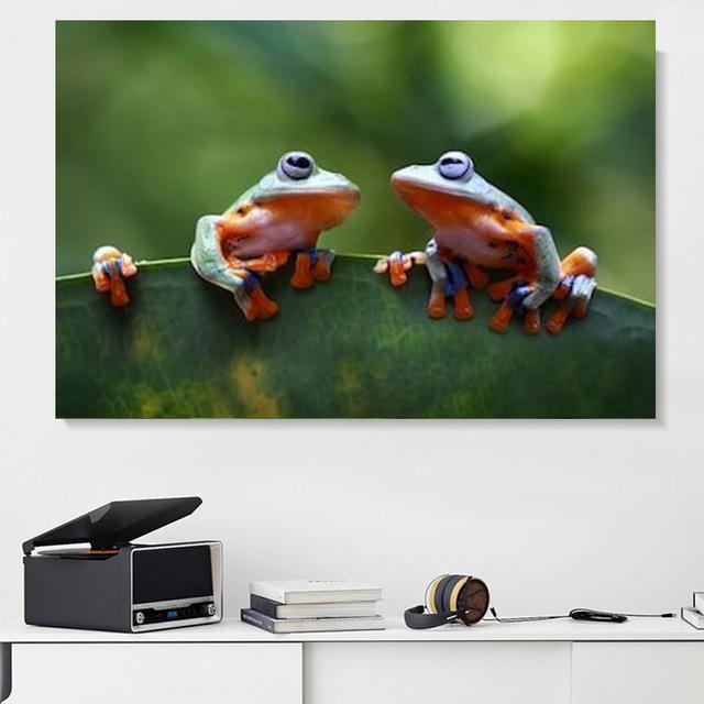 Картина на холсте с животными, древесная лягушка, смеющиеся постеры и принты, пейзаж, настенные художественные фотографии для гостиной, домашний декор, без рамки