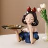 Princess Figurine Key Bowl Storage Tray Candy Modern Art Stylish Sundries Container