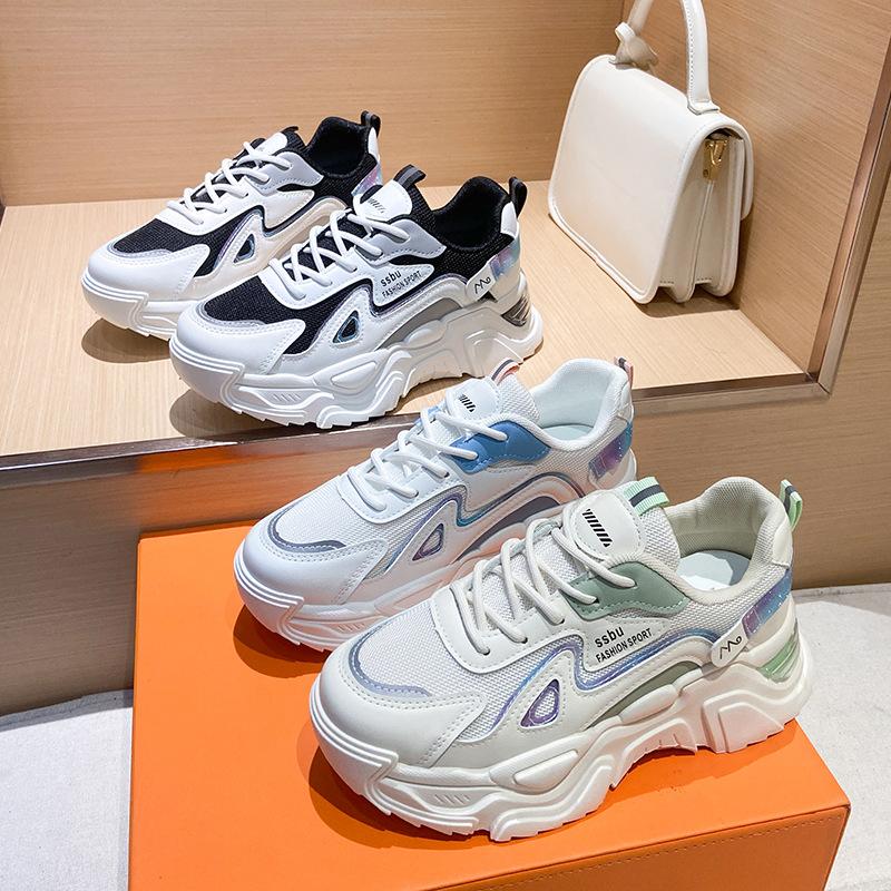 Корейская версия Daddy Shoes, женская осенняя новая спортивная повседневная обувь, студенческая повседневная модная обувь на толстой подошве