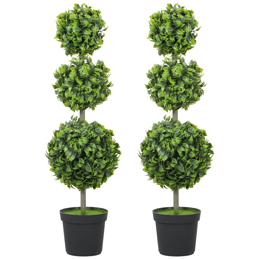 Potted Artificial Plants, Plastic Leaves, Flocked Soil, Green