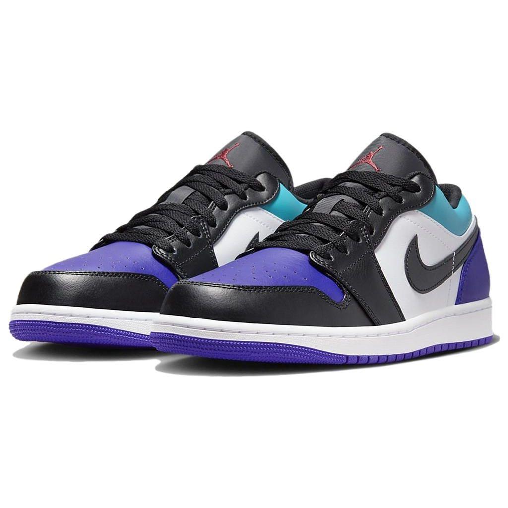 Мужские кроссовки Air Jordan 1 Low Aqua Purple White Court-Purple 553558-154