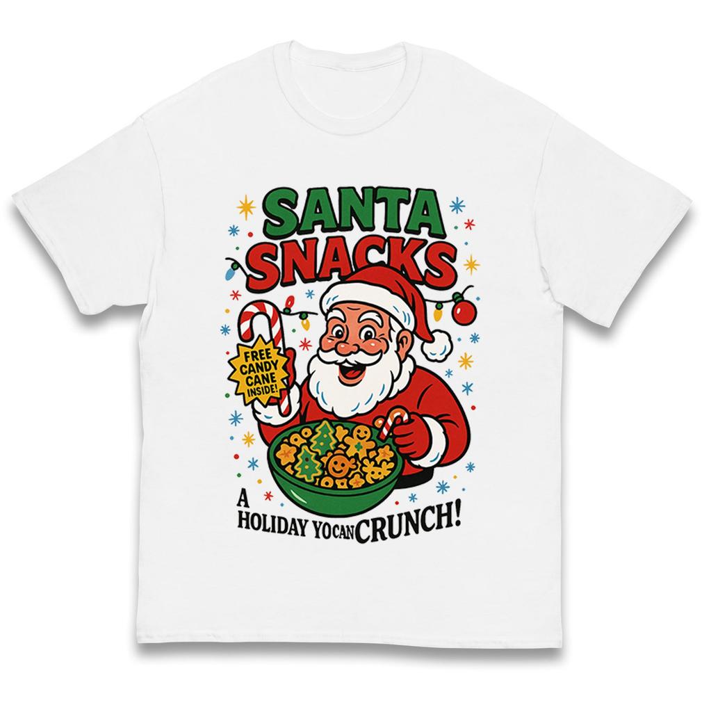 Santa Snacks Christmas Kids T Shirt