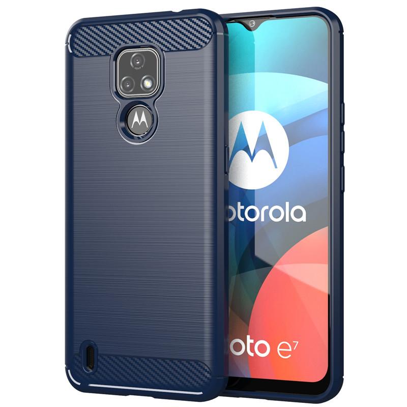 Чехол для Motorola Moto E7 2020 / Для Moto E6s 2020 / Ударопрочный Мягкий Силиконовый Защитный Бампер для Телефона / Для Moto E7 G9 Play