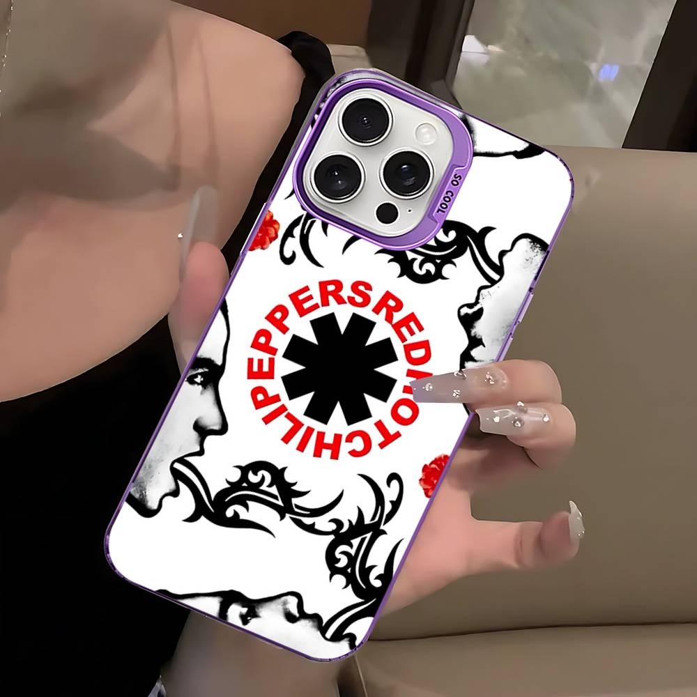 Чехол для телефона группы Red Hot Chili P-Peppers Цвет Серебристый Корпус Для IPhone 17 16 15 14 13 12 11 Pro Max Plus