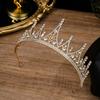 Bride Crown Alloy Crown Princess Korean Style Goddess Crystal Headband Headband Hair Accessories