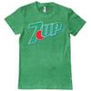 Официальная лицензия 7UP 7-UP 80-е Выцветший Логотип Мужская Футболка