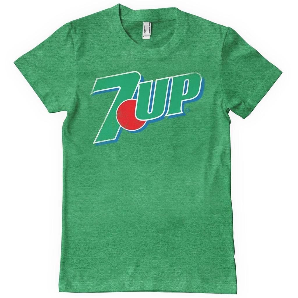 Licence Officielle 7UP 7-UP 80s Délavé Logo Homme T-Shirt