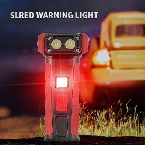 Flashlight 300-500 Lumens USB Rechargeable Magnetic Flashlight with COB Sidelight Waterproof Small LED Flashlight