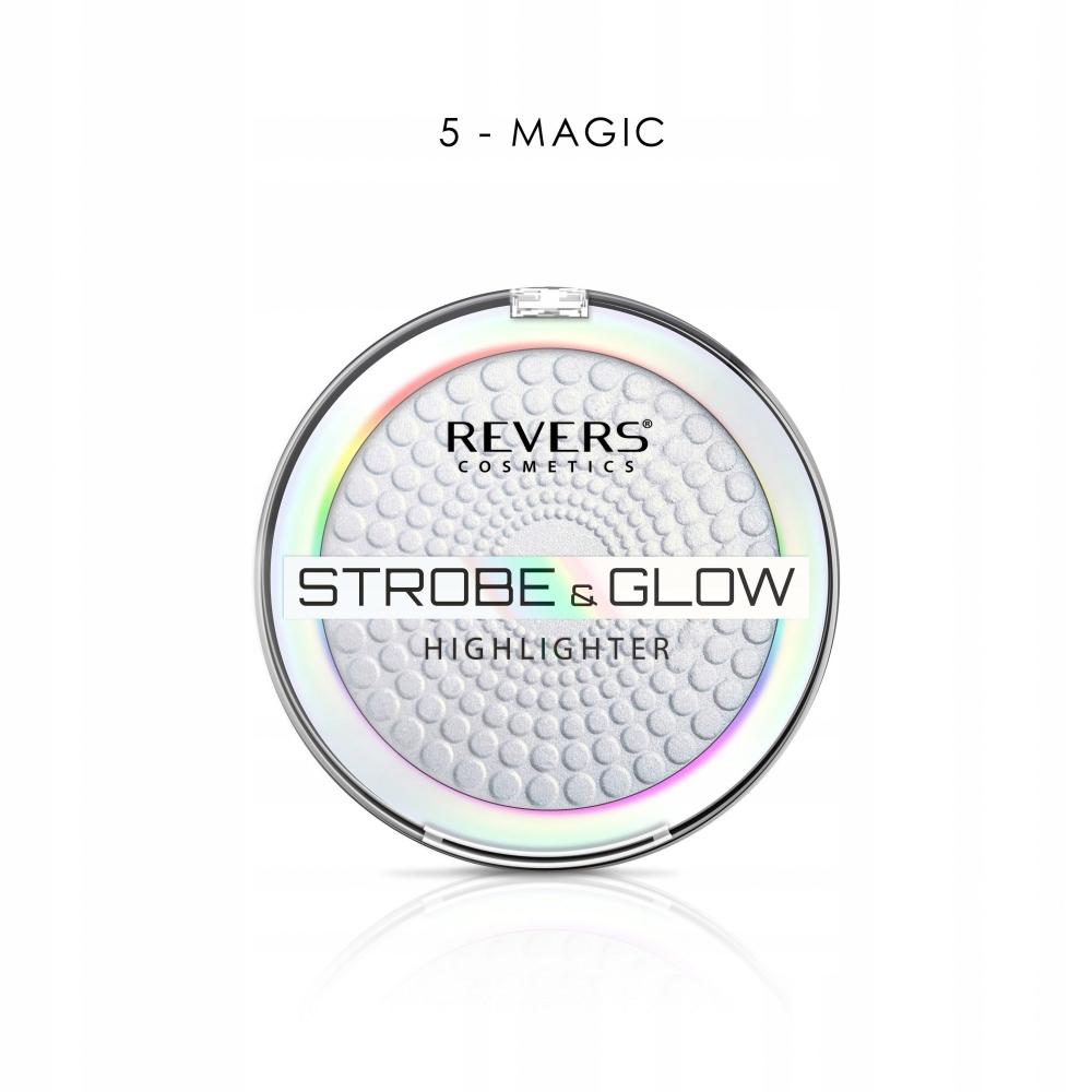 Rozświetlacz w pudrze revers strobe & glow 05 - srebrny blask