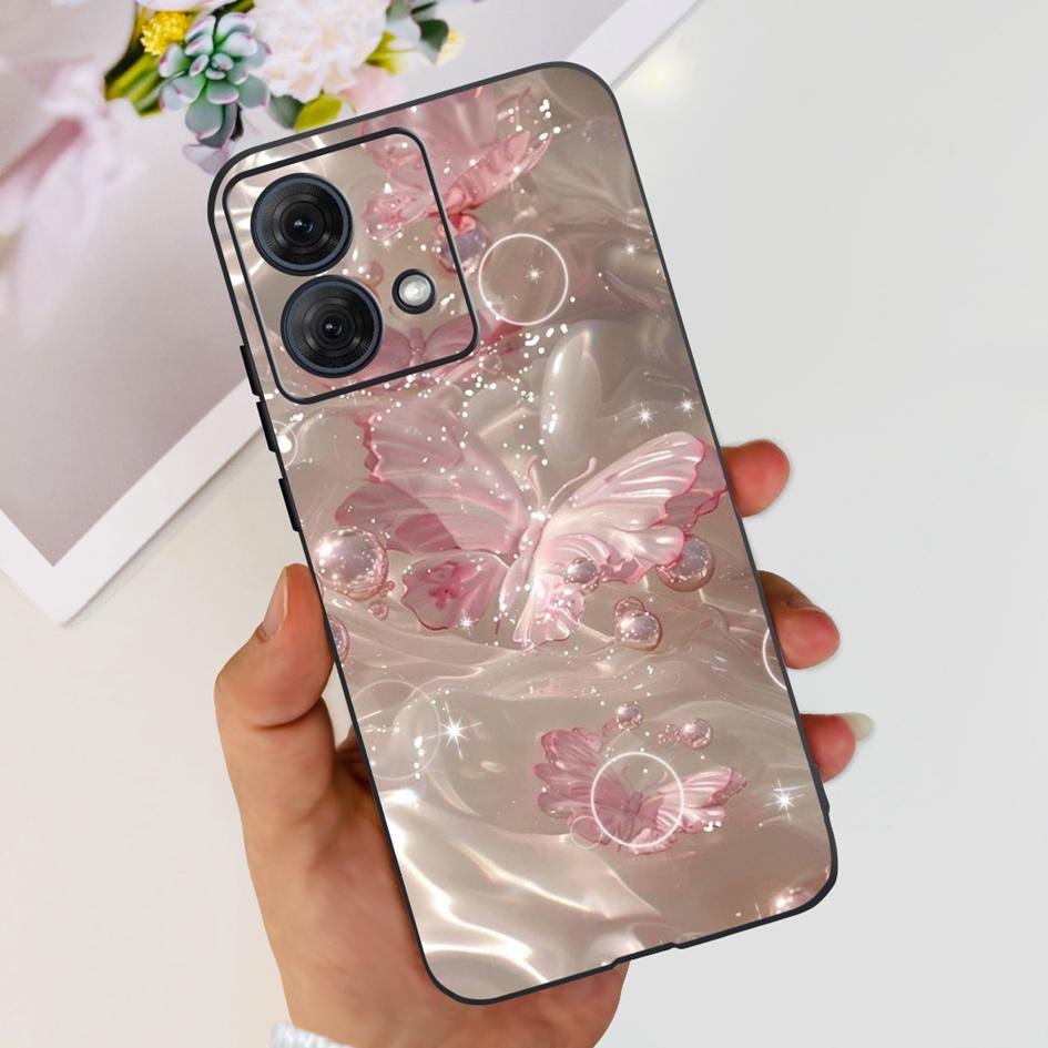 For Motorola Moto G84 G54 5G Case Fashion Flower Butterfly Shockproof Silicone Soft Slim Back Cover For Motorola Moto G14 Bumper