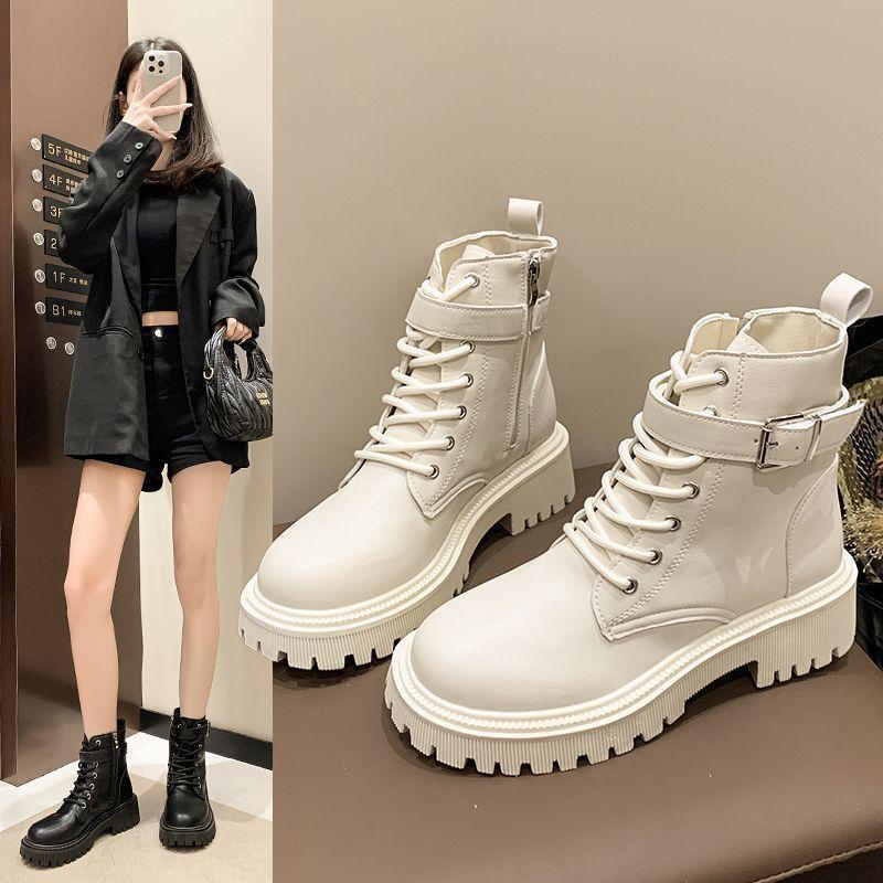 Женские ботинки мартинс, британские повседневные короткие ботинки, детские 2025 осень, новые милые крутые одинарные ботинки на платформе, ботинки-локомотивы