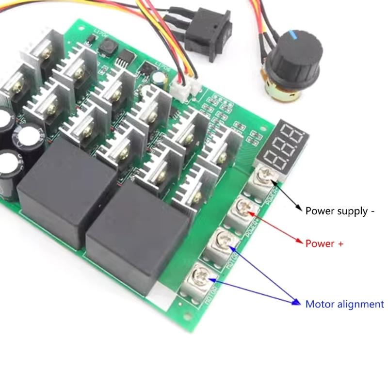 Portable Motor Control Double Direction Reversing Motor Switches Speed Controller 10-55V Achieve Accuracy & Efficiency