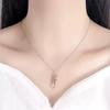 S925 Sterling Silver Couple's Embrace Love Pendant Necklace - Exquisite and Fashionable Clavicle Chain for Women