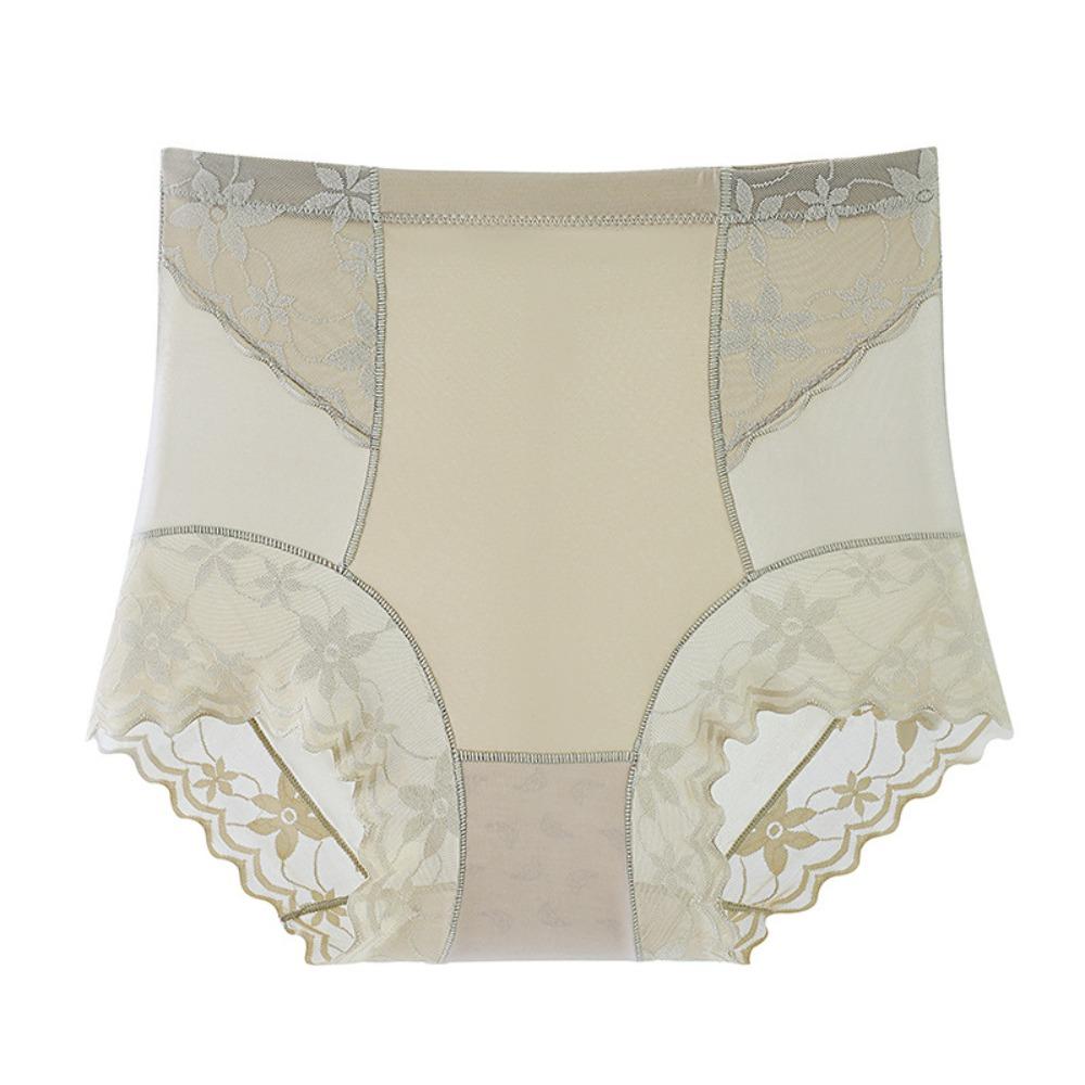 Нижнее белье с высокой талией и утягивающим эффектом, кружевное, с цветочным принтом, утягивающее, корректирующее белье для женщин