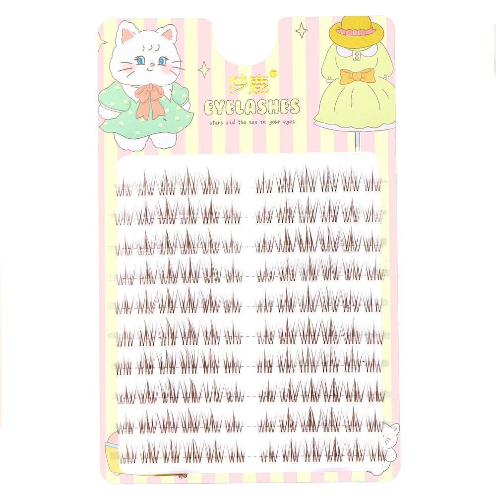Coffee Color False Eyelashes Soft Clusters Lashes Fake Lashes for Eyelash Extension
