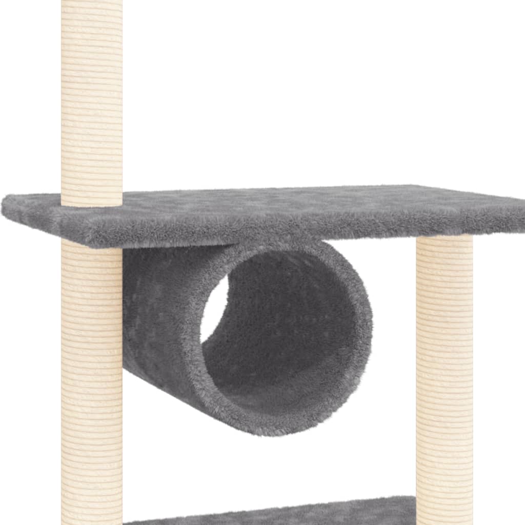 Cat Tree with Sisal Scratching Posts Dark Grey 279 cm