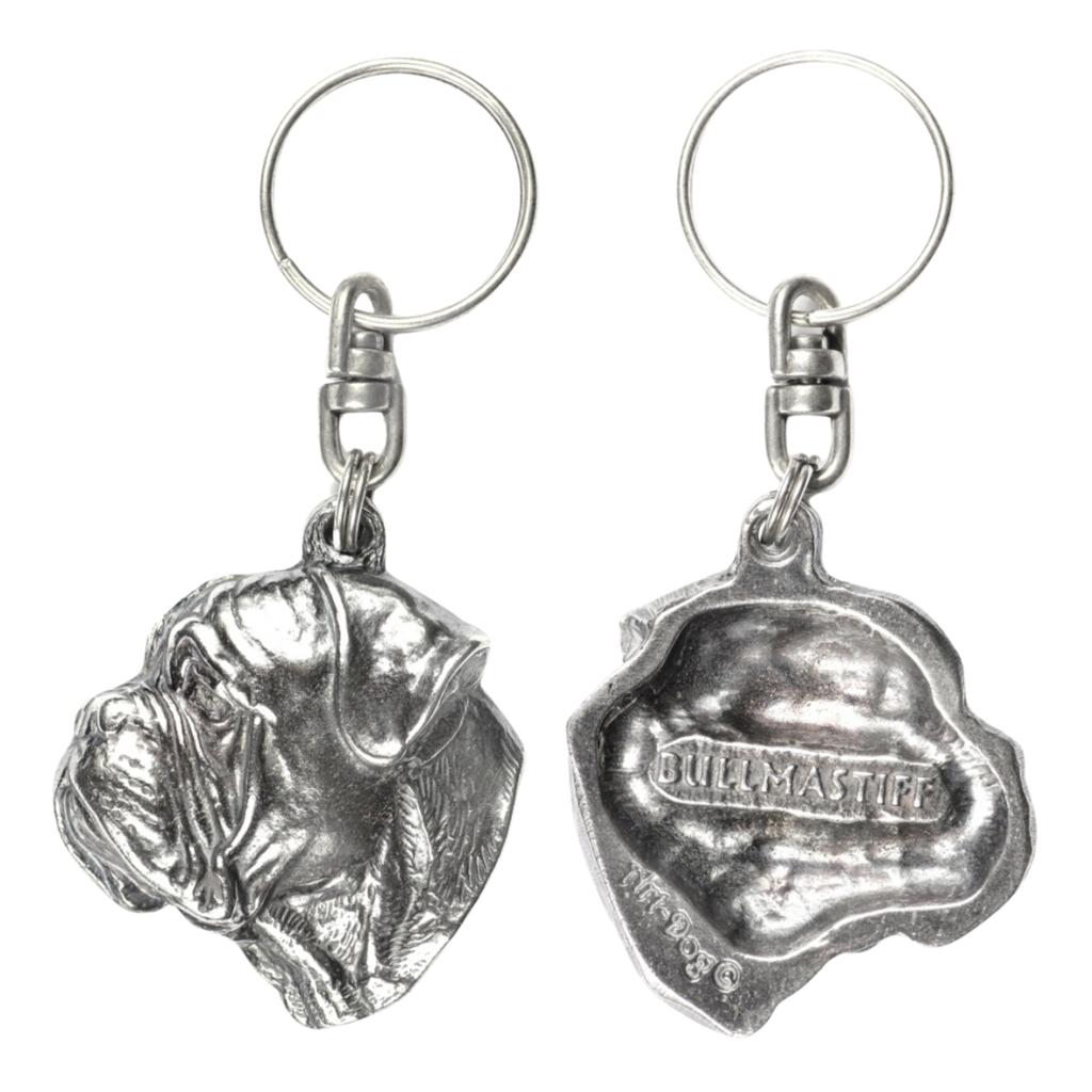 Bullmastiff, Bulmastif - Posrebrzany Brelok Z Psem, Ozdoba Torebki, Zawieszka Do Plecaka Marki Art-Dog