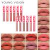 12-color Single Matte Matte Velvet Lip Glaze Lip Gloss Not Easy To Decolorize Liquid Lipstick Makeup Tool