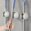 Roller Mop Hooks Self-adhesive Wall-mounted Mop Broom Hanger Rack Organizer Shelf Cleaning Supplies Bathroom Brush Storage Tools