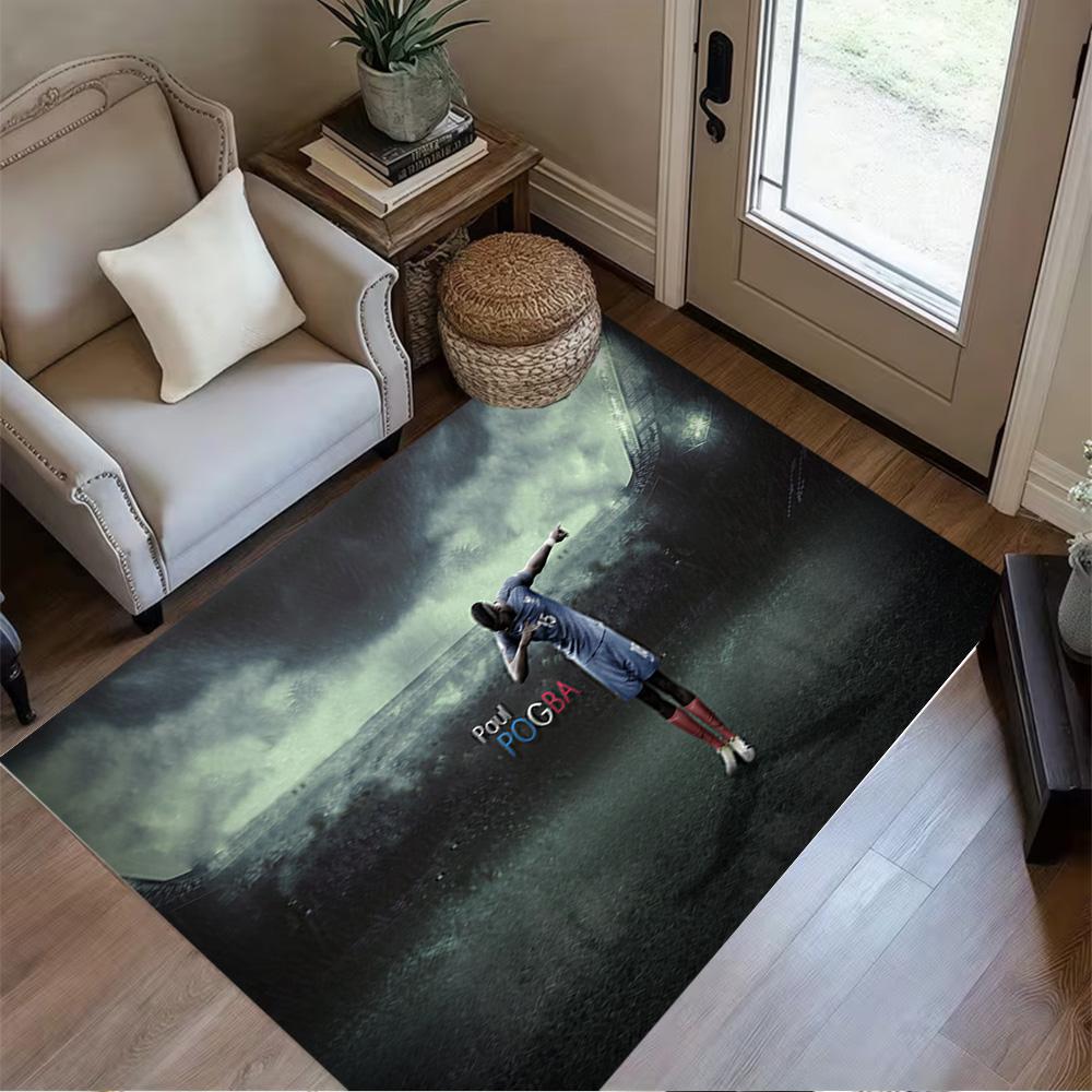 Football Player Action Area Rug Design for Dining Room Balcony Decorate room Study room Antislip Carpet Anime Office Decor
