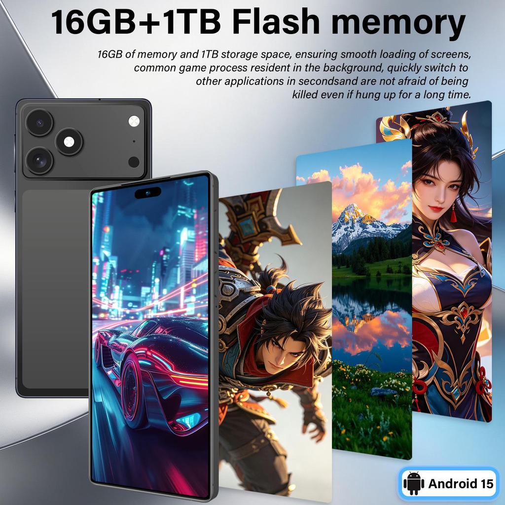 Смартфон i17 Pro Max: Встроенный стилус, 4G, Восьмиядерный, 7,3-дюймовый дисплей, 3+16 ГБ