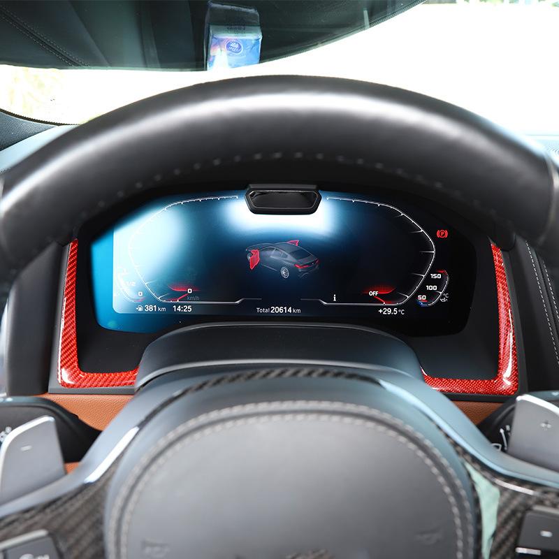 Мягкая наклейка из углеродного волокна в стиле приборной панели автомобиля, боковая наклейка, подходит для BMW 8 серии G14 G15 G16-2023, интерьер автомобиля