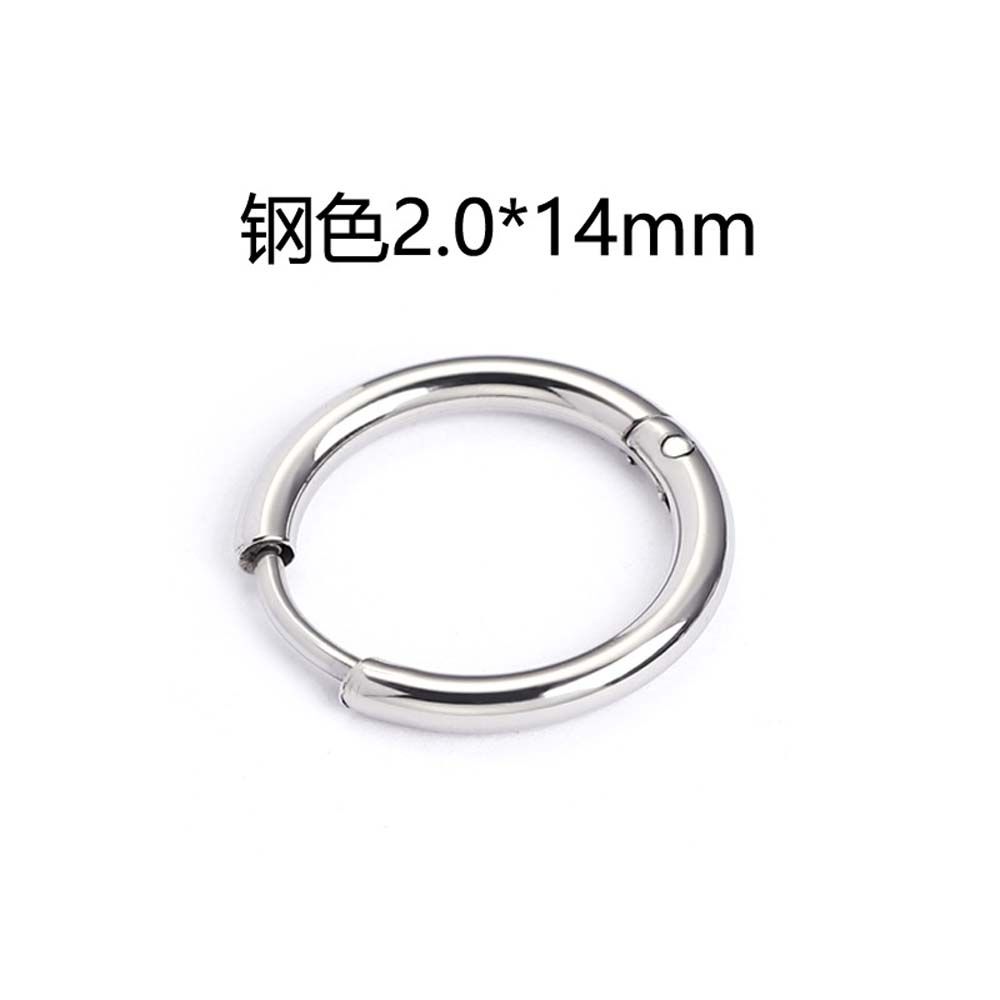 Silver/Black/Gold Color For Men Women Hoop Earrings Titanium Steel Round Circle Earrings Buckle