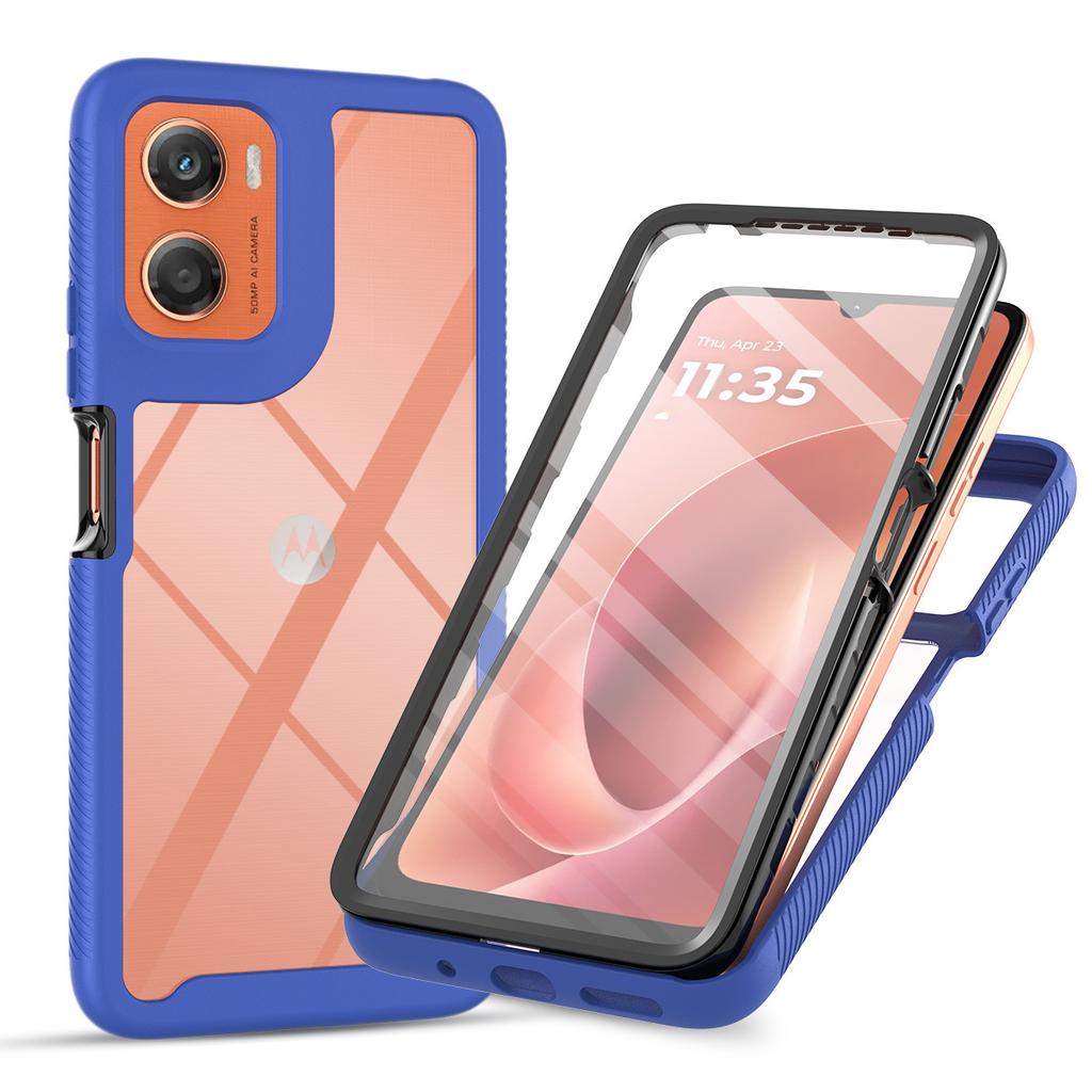 Case for Moto G06, includes built-in screen protector + clear back cover