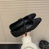 Fashion Flat Shoes for Women's Mary Jane Shoes Spring and Autumn New Style Flat Bottomed Square Toe Casual Plus Size Women's Shoes