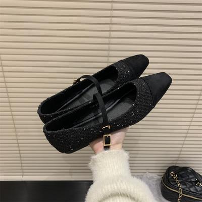 Модная женская обувь на плоской подошве, туфли Мэри Джейн, весенне-осенний новый стиль, плоская подошва, квадратный носок, повседневная обувь больших размеров для женщин