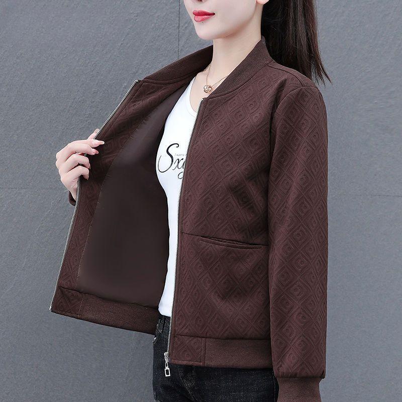 Модная и универсальная короткая куртка для женщин, повседневная бейсбольная куртка на весну и осень с шикарным видом