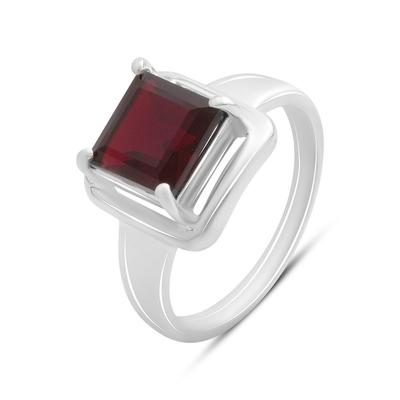 Серебряное кольцо с искусственным гранатом nano 2.092ct, вес изделия 3,98 гр (60002298)