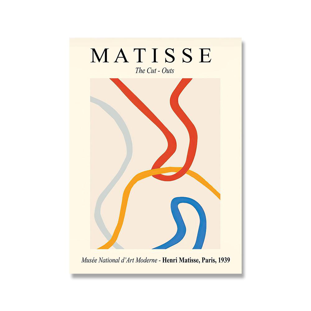 Matisse Geometry Wall Art Decor Poster Neutral Abstract Line Face Canvas Prints Modern Minimal Wall Pictures For Living Bed Room