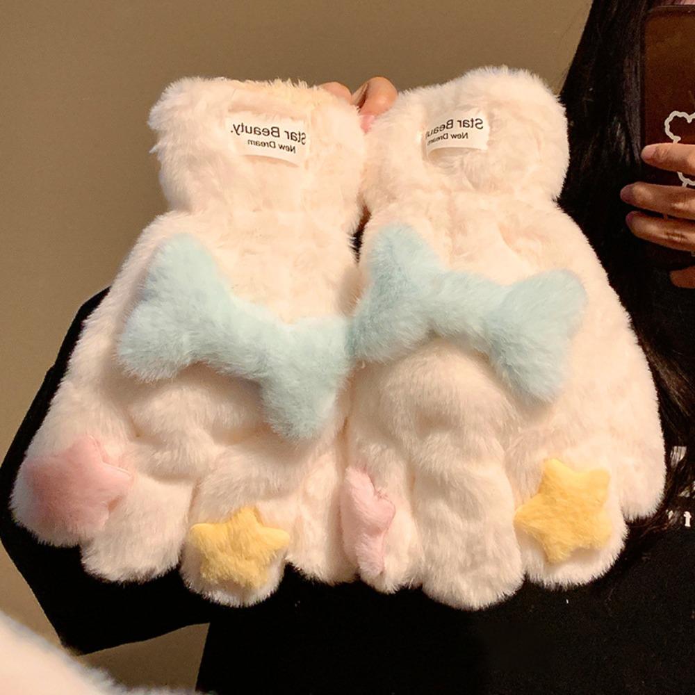 Thicken Cross Scarf Cartoon Gloves New Neckerchief Wrap  Winter