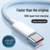 Кабель для передачи данных со сверхбыстрой зарядкой 66 Вт для Apple 15, Huawei, Xiaomi, Honor, Vivo