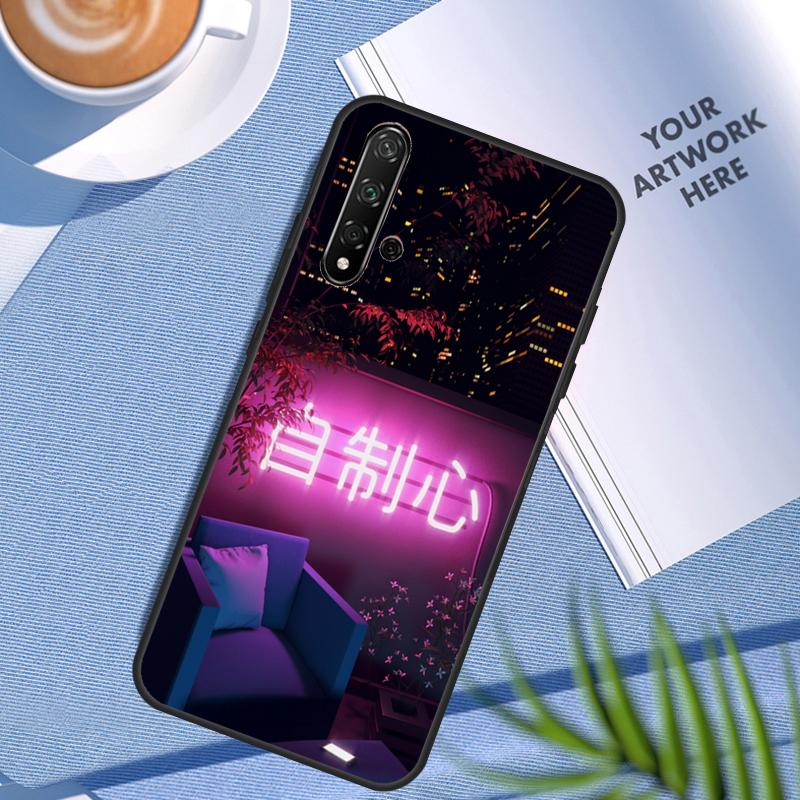 Neon Vaporwave City For Huawei Nova 11 12i 3i 7i 8i 9 10 SE Y60 Y61 Y70 Y72 Y73 Y90 Y91 P20 P30 Pro P40 Lite Case