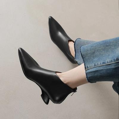 Модные женские ботильоны FHC 2024, Странный высокий каблук Naked Botas, Зимняя обувь, Ботильоны, Заостренный носок, Застежка-молния сзади. Коричневый, Черный, Дропшиппинг