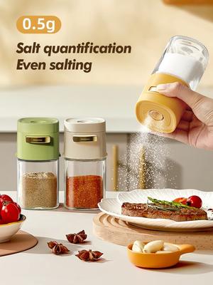 Кухонная бутылка для соли, стеклянная герметичная влагостойкая банка для приправ, многоцелевая коробка для приправ на открытом воздухе, регулируемая