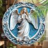The Pattern Is an Angel Pendant, Decoration of Home Walls or Doors, 2d Flat Wooden, Christmas Decoration, Gifts for Friends and Family