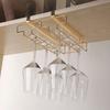 Two Rows Wine Glass Hanging Rack Lightweight Kitchen Storage Shelf  Cabinet Storage