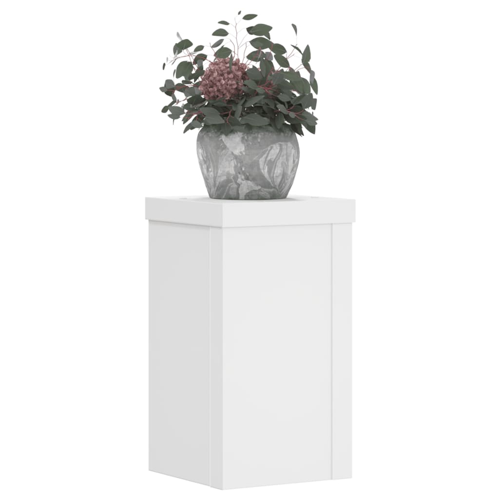 Vidaxl Podstawki Pod Doniczki, 2 Szt., Białe, 10X10X18 Cm